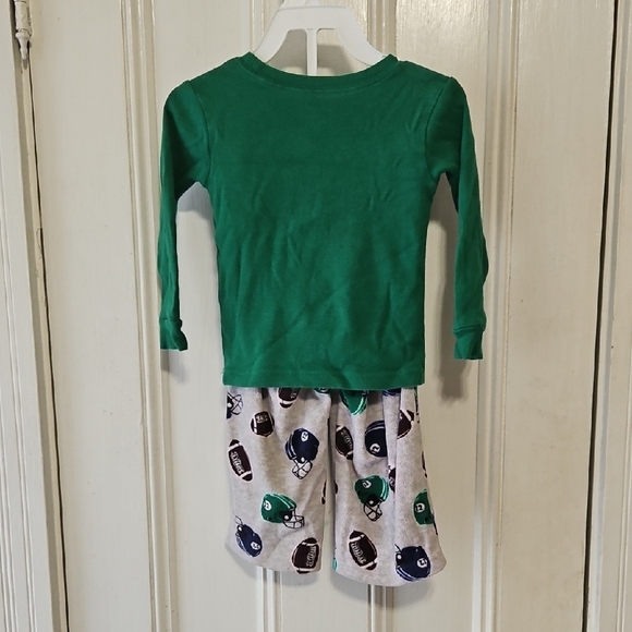 Carter's Green "Daddy's Champion" Football Pajama Set 24M - Picture 3 of 10